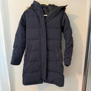 Canada Goose Shelburne Parka Womens XS Navy Down Hooded Winter Coat
